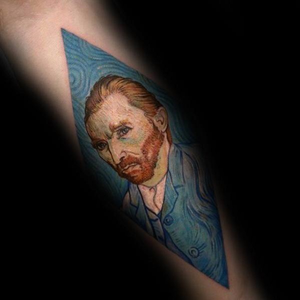 Vincento van Gogo tatuiruotės Vincento Van Gogo autoportretas