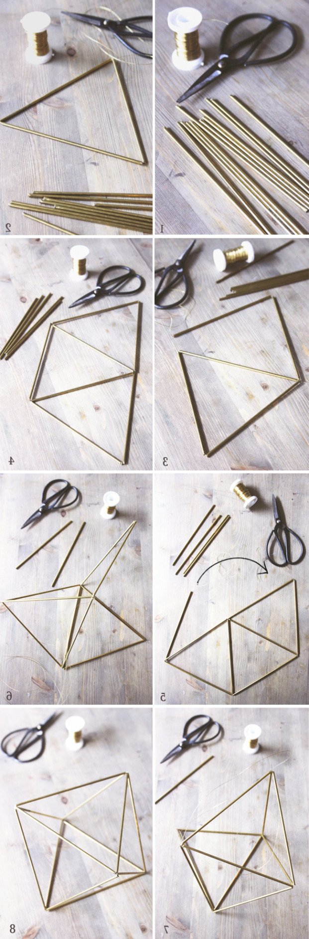 Geometrisk boligdekorasjon: DIY Himmeli gjør det selv