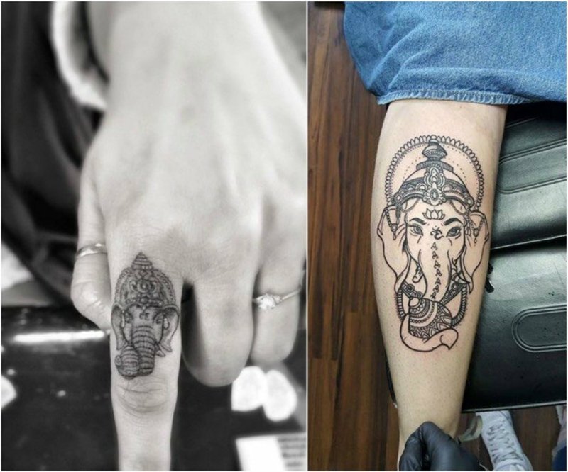 Tatovering buddhistisk elefant