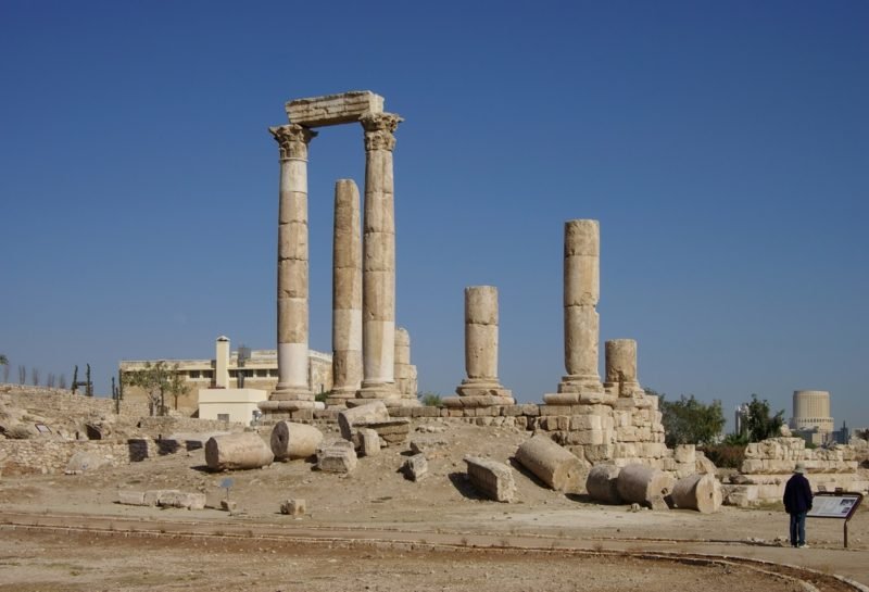 hovedstaden i Jordan Amman Temple of Hercules på citadellhøyden