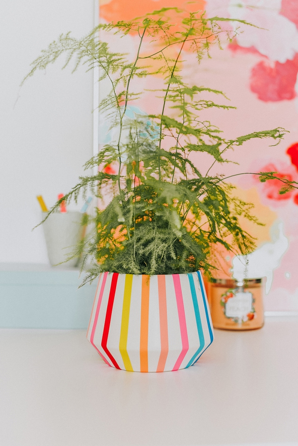 Lag sommerdekorasjoner med barn-60 friske ideer for lett gjør-det-selv blomsterpotte deco washi tape